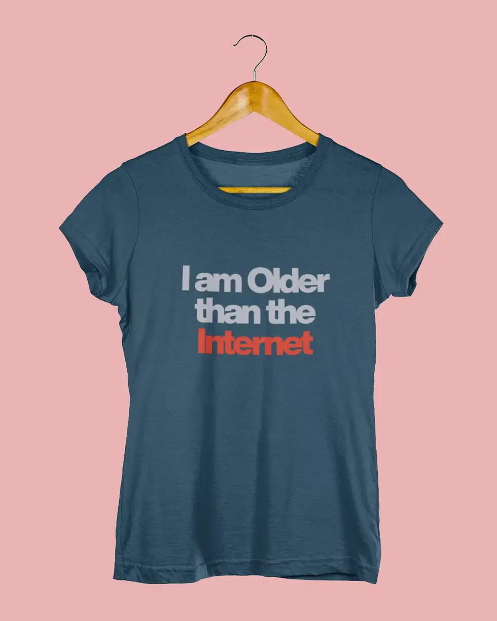 Navy blue I Am Older Than The Internet T-Shirt - Funny Nostalgia Gen X Tee
