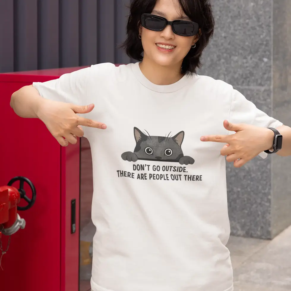 White Don't Go Outside | Funny Women's Half Sleeve Tee