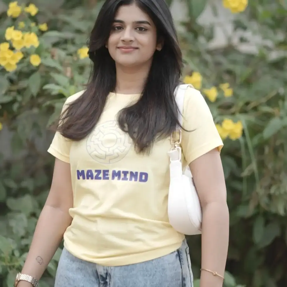 Butter yellow Maze Mind T-Shirt | Mental Health Unisex Tee
