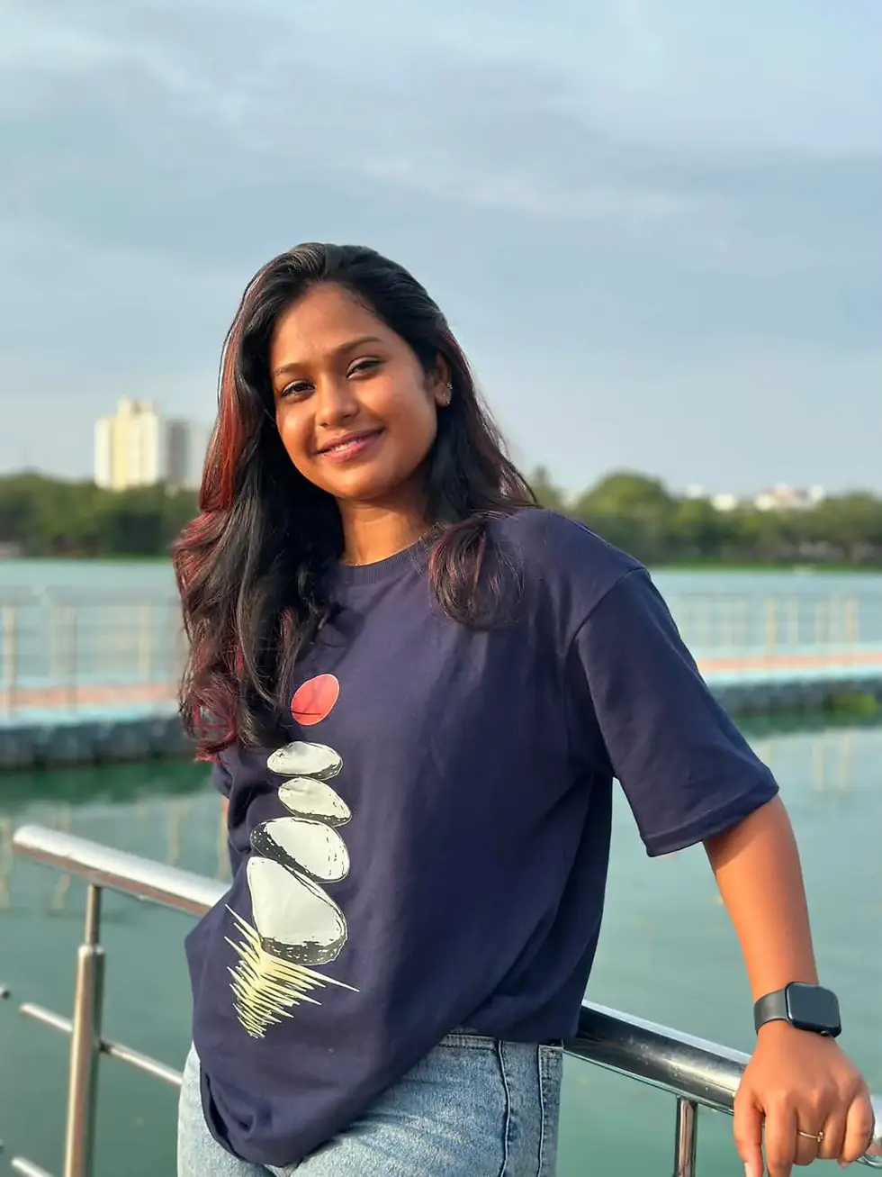 Navy Blue Zen Stones | Women's Oversized Tee
