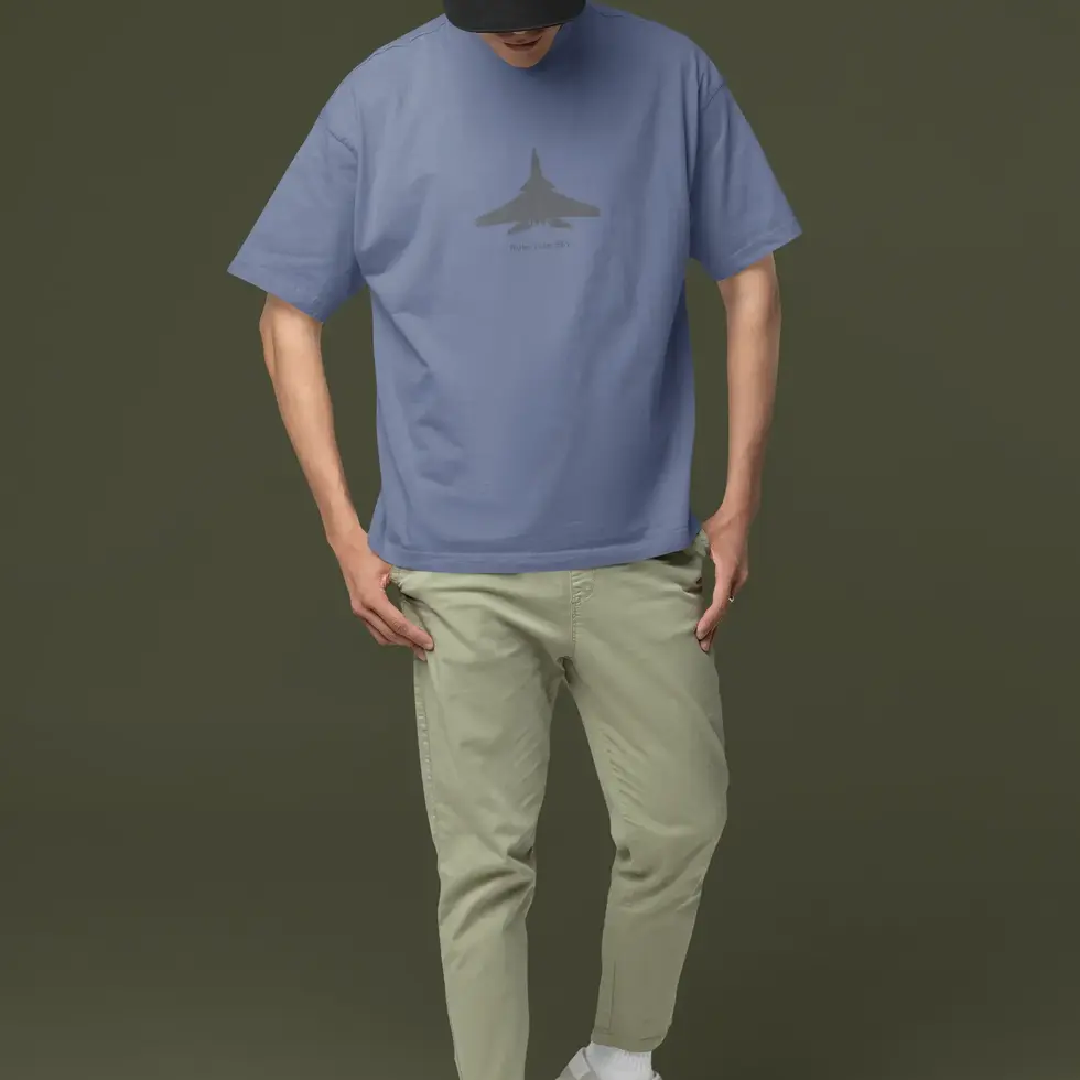 Steel Gray Rule Your Sky | Men's Oversized Tee