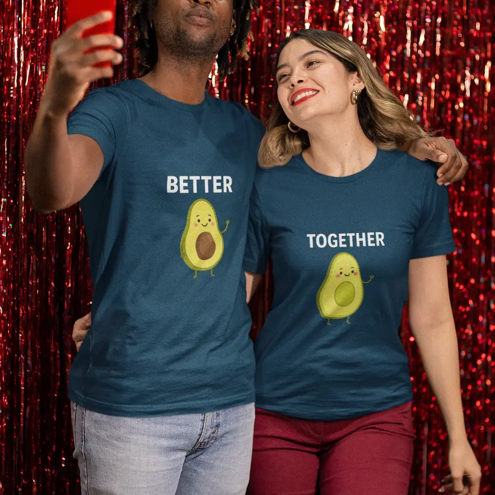 Navy blue Avocado Couple Tee