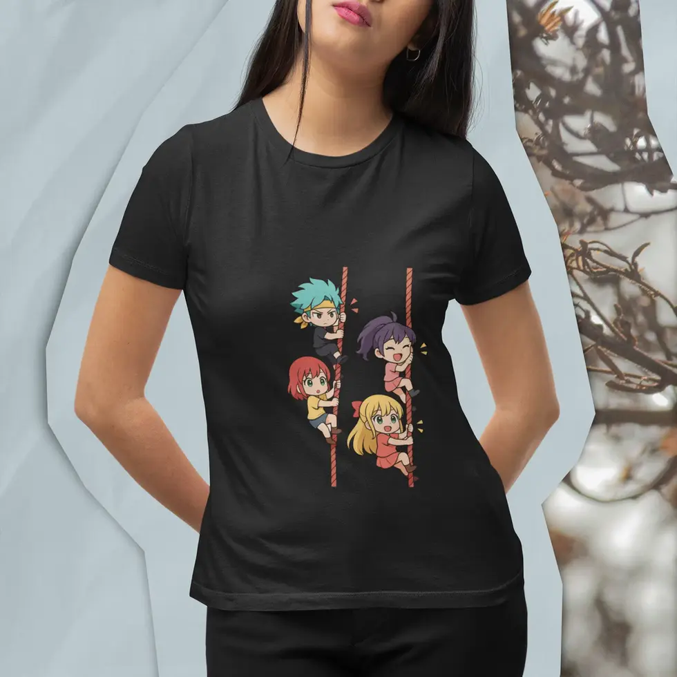 Black Rope Squad Rally – Chibi Team Adventure Tee