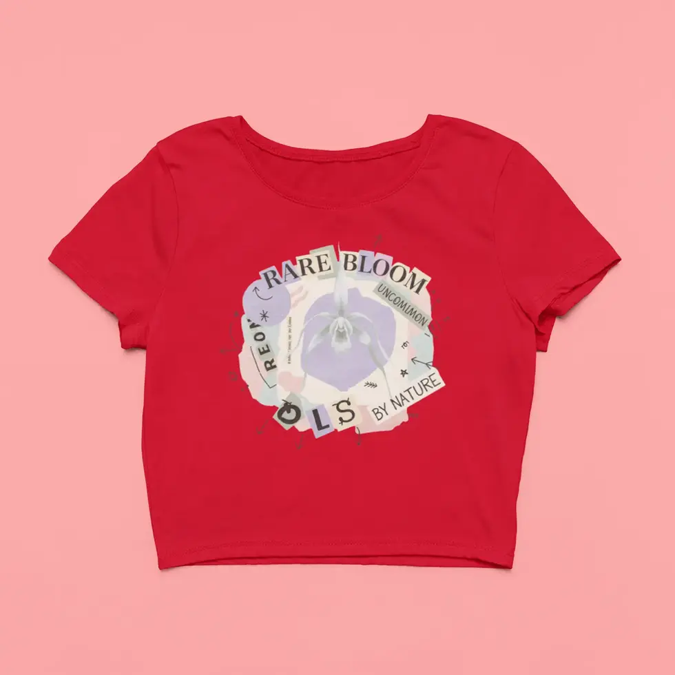 Red Rare Bloom Aesthetic Women’s Crop Top