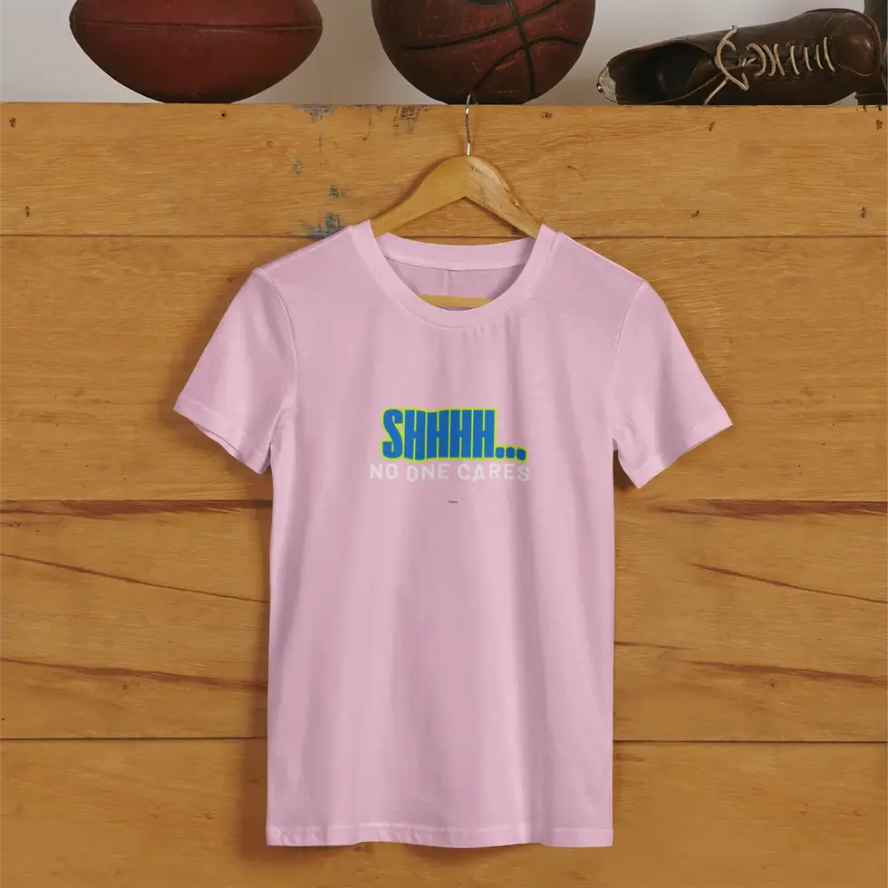 Light pink SHHHH... Bold Pop Art | Minimalist Unisex Half Sleeve Tee
