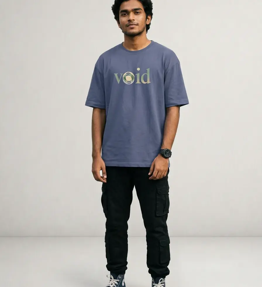 Steel Gray Void Aesthetic | Men's Oversized Tee