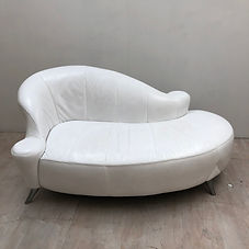 White Leather Chaise