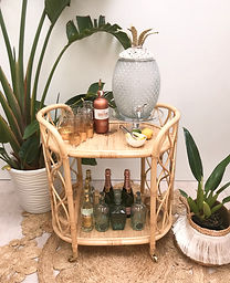 Cane Bar Cart