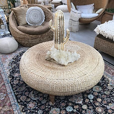 Round Rattan Coffee Table