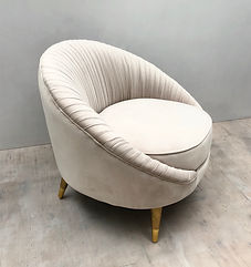 Beige Velvet Chair