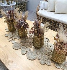 Medium Brass Dried Florals