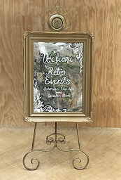 Gold Mirror on Easel