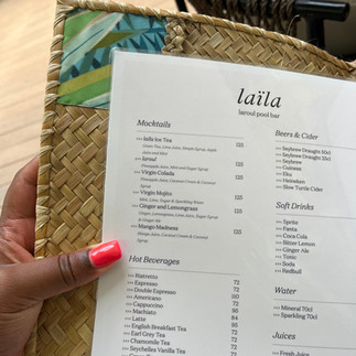 Retaurant Menu at Laila Resort , Mahe, Seychelles