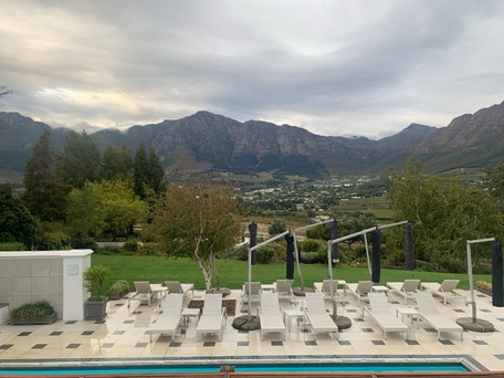 a lovely rose wine tasting & pairing at Franschhoek