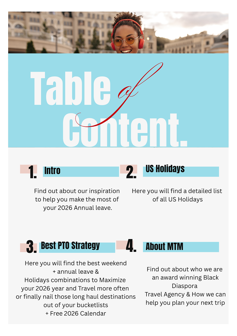Maximize your 2026 PTO Vacation Strategy - US edition ebook Table of Content