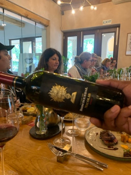 a lovely rose wine tasting & pairing at Franschhoek