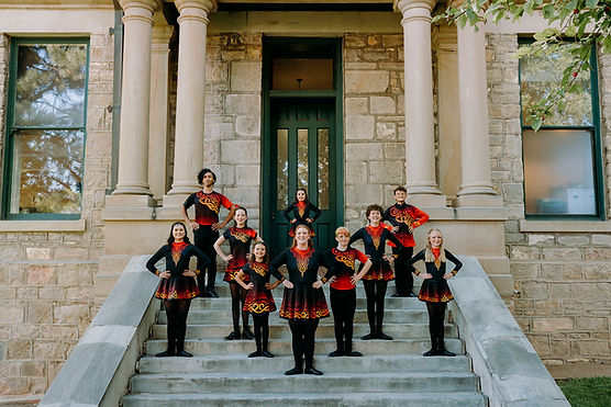 A group of Irish Dancers in Santa Fe, New Mexico