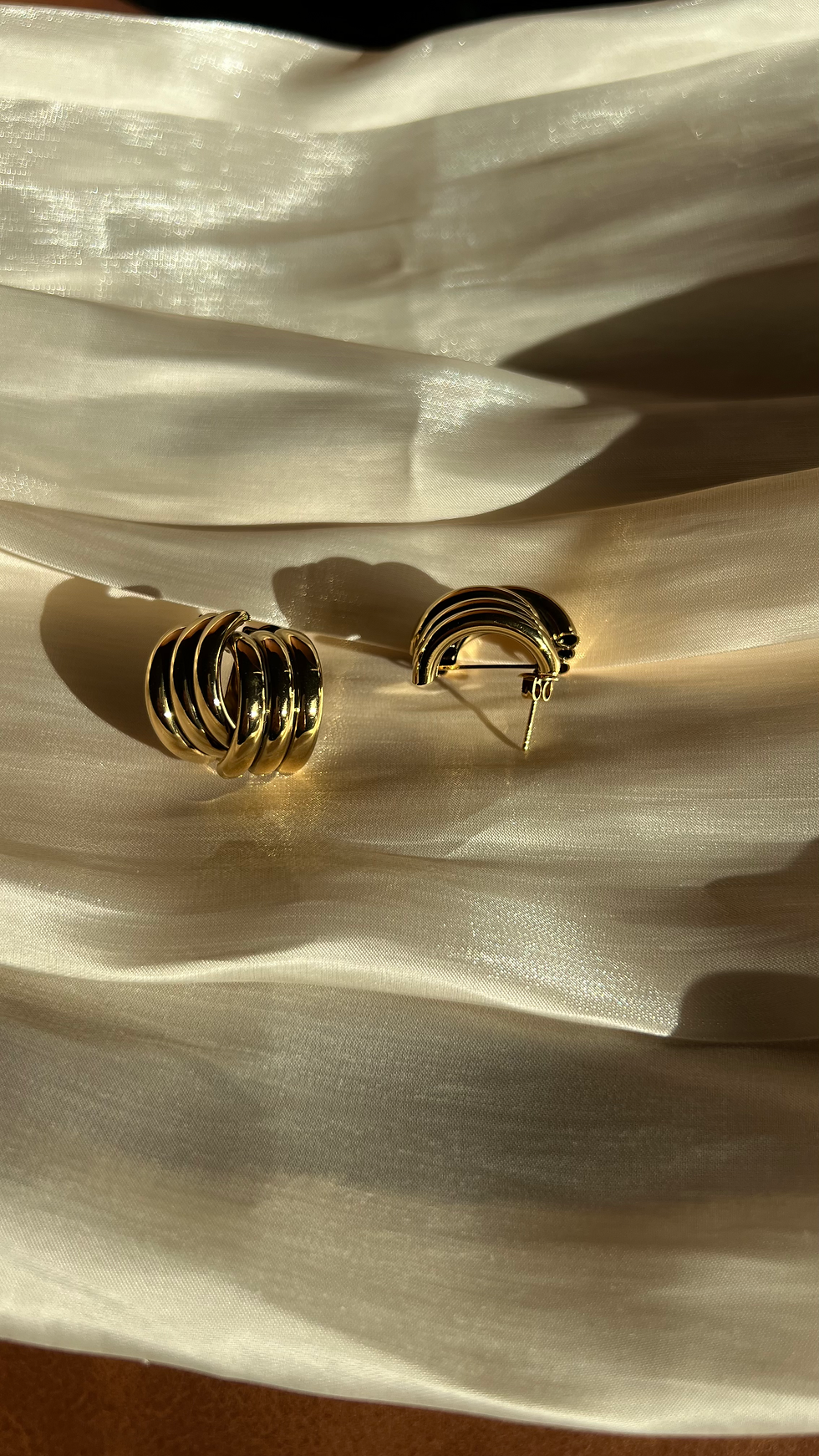 الصورة المصغرة: Line Group Ohrringe – 14 K Vergoldet (23 mm)