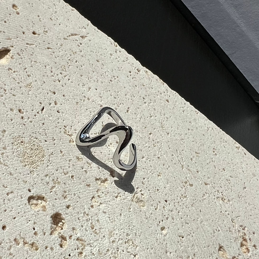 الصورة المصغرة: Herzschlag-Ring - 14K vergoldet