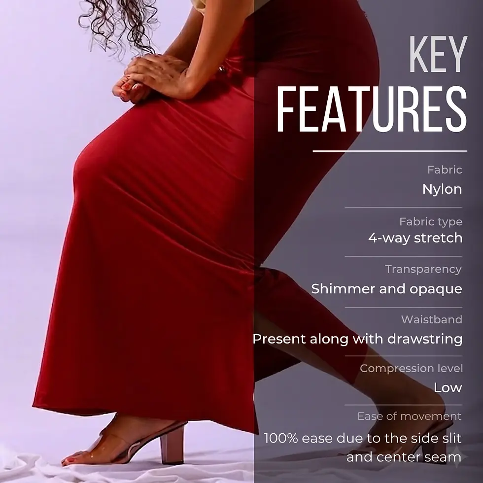 Thumbnail: Burnt Red(Shimmer) Saree shaper