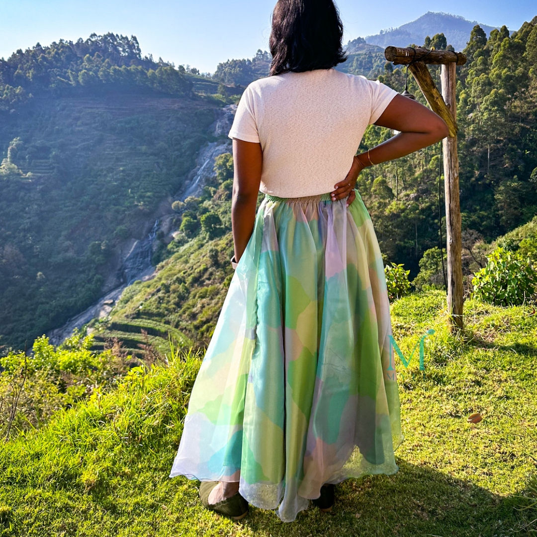 Multicolor Organza Skirt