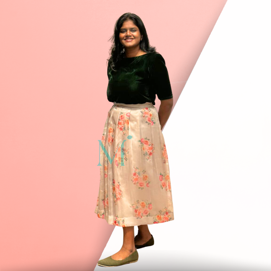 Sandal Floral Organza skirt