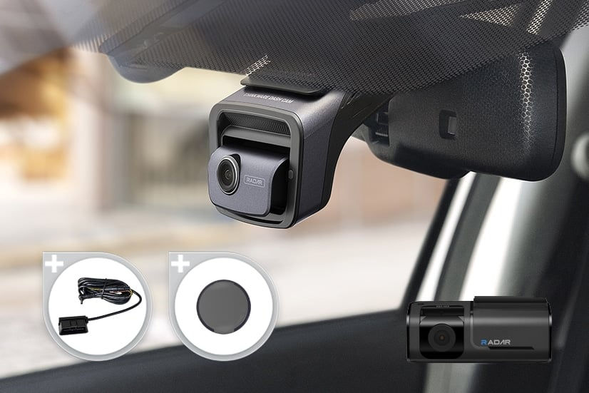 Thumbnail: U3000 Front + Rear Dash Cam Bundle with 64GB microSD