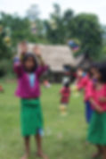 Urarina kids playing with bubbles