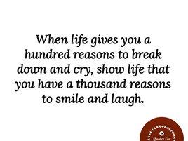 At some crucial time in your life, you have to be Strong.