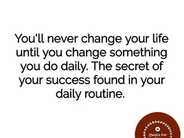 Success is not a oneday dish.