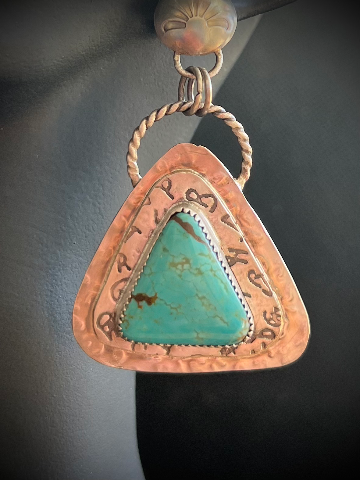 No. 8 Turquoise Triangle Dangles
