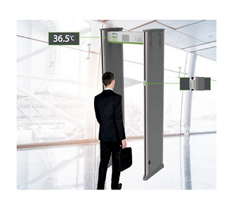 Arco detector de metales y temperatura corporal