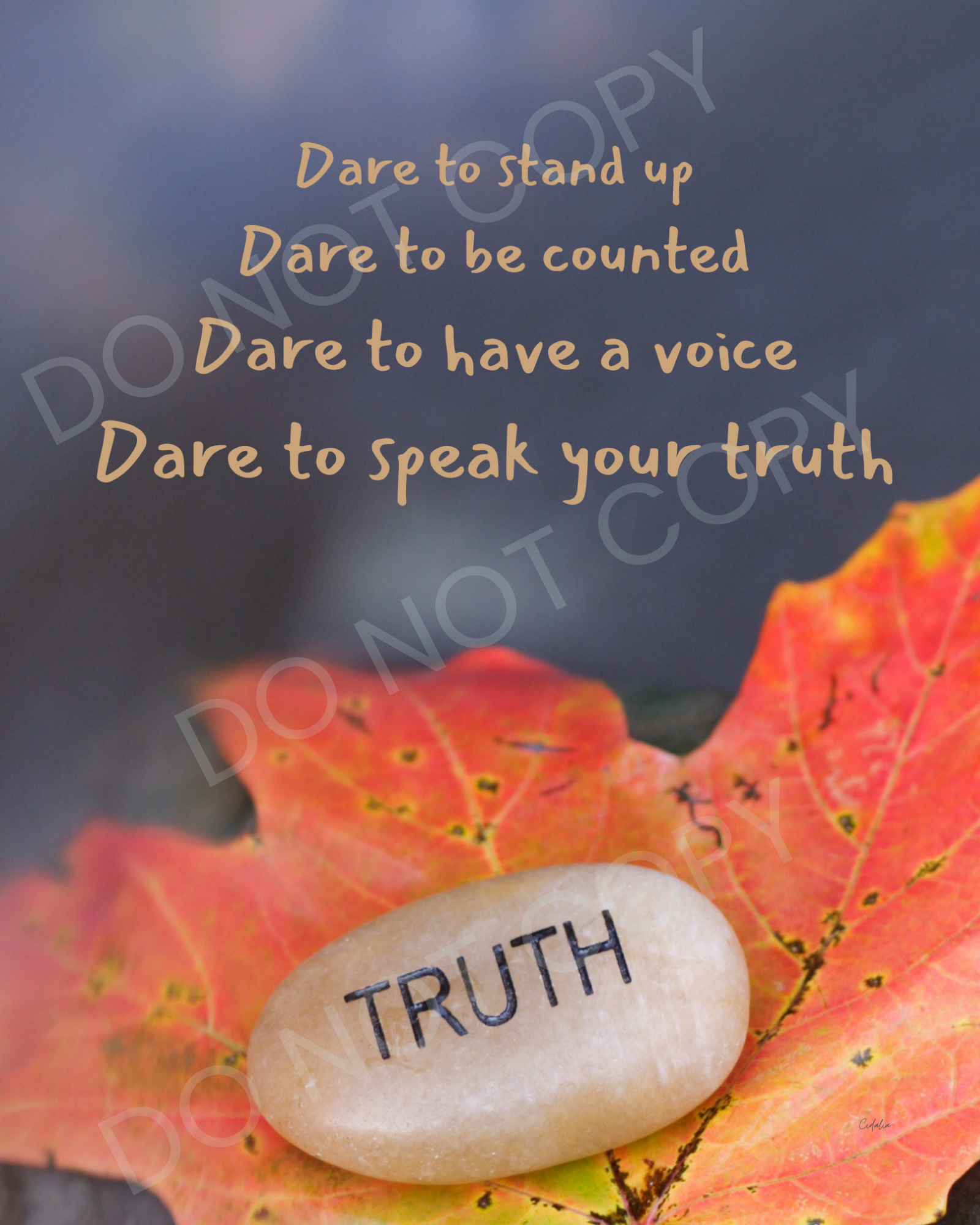 Dare to Speak Your Truth: Poetry Print