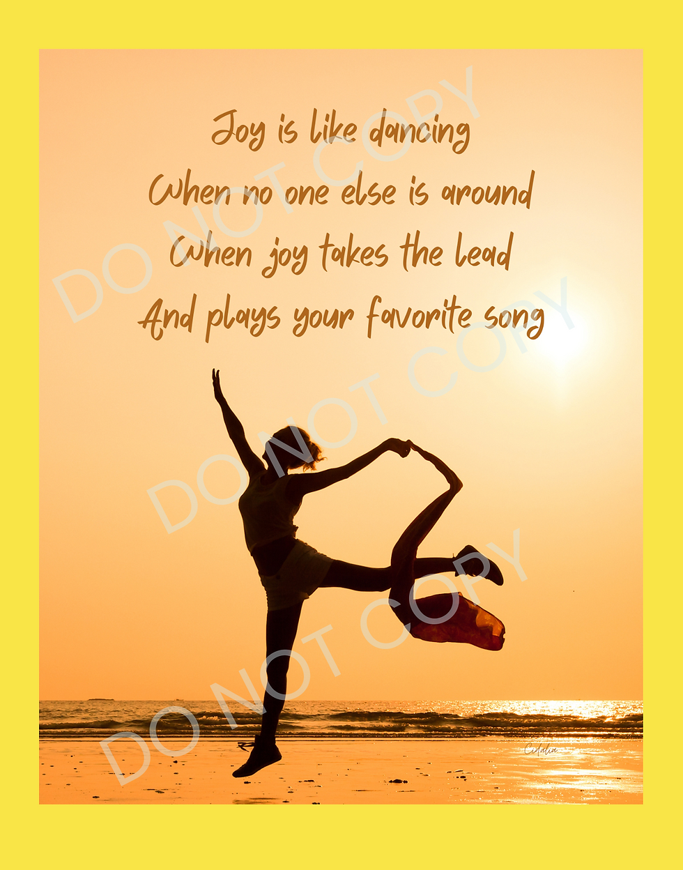 Thumbnail: Joy is Like Dancing: Poetry Print