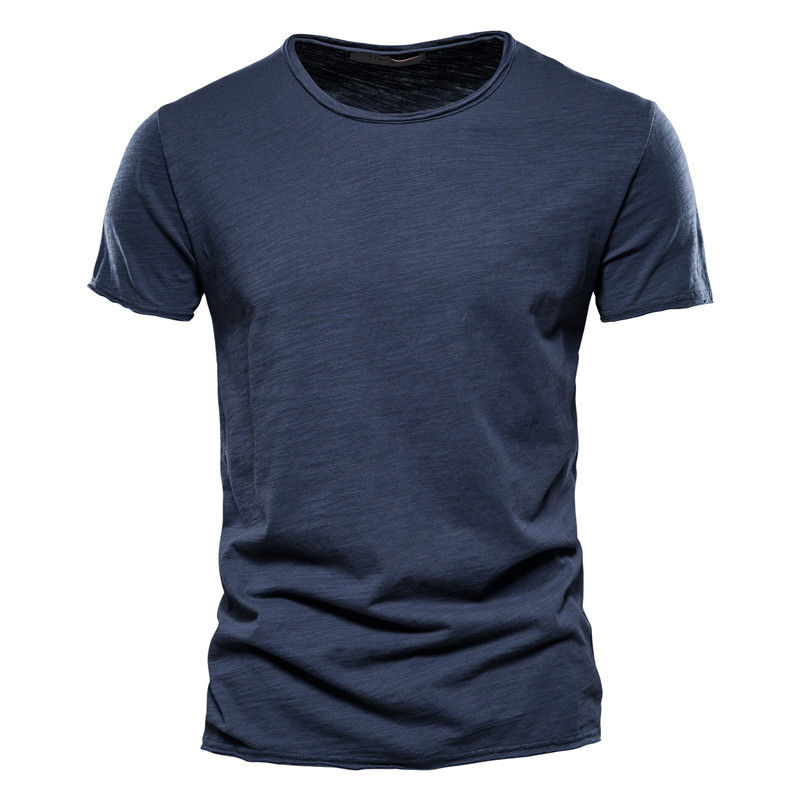 Thumbnail: 100% Cotton Men T-shirt Casual Soft Fitness Summer Thin T-shirts Men's Home Clot