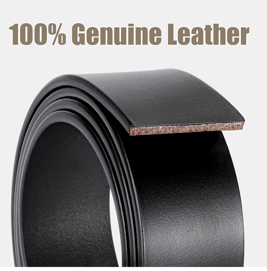 Thumbnail: Maikun Genuine Leather Men's Belt Large Size Casual Belt   Alloy Pin Buckle Busi