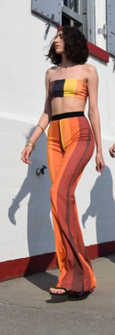 Thumbnail: 70s Stripe Flare Pants Set