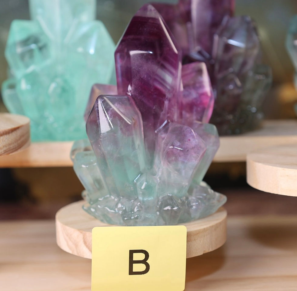 Thumbnail: 🌈✨ Rainbow Fluorite Crystal Cluster Points | Premium Polish |