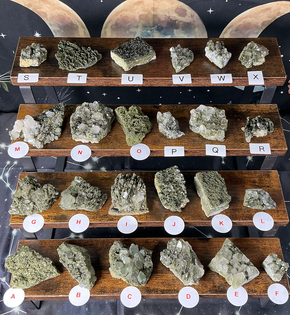 Thumbnail: 🌿 Natural Epidote Crystal Specimen Collection 🌿