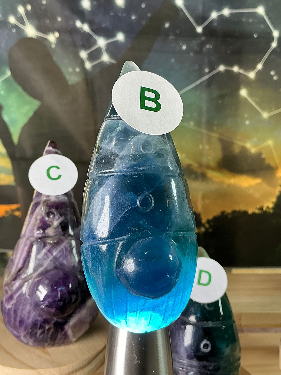 Thumbnail: 🌈✨ Hand-Carved Fluorite Gnomes