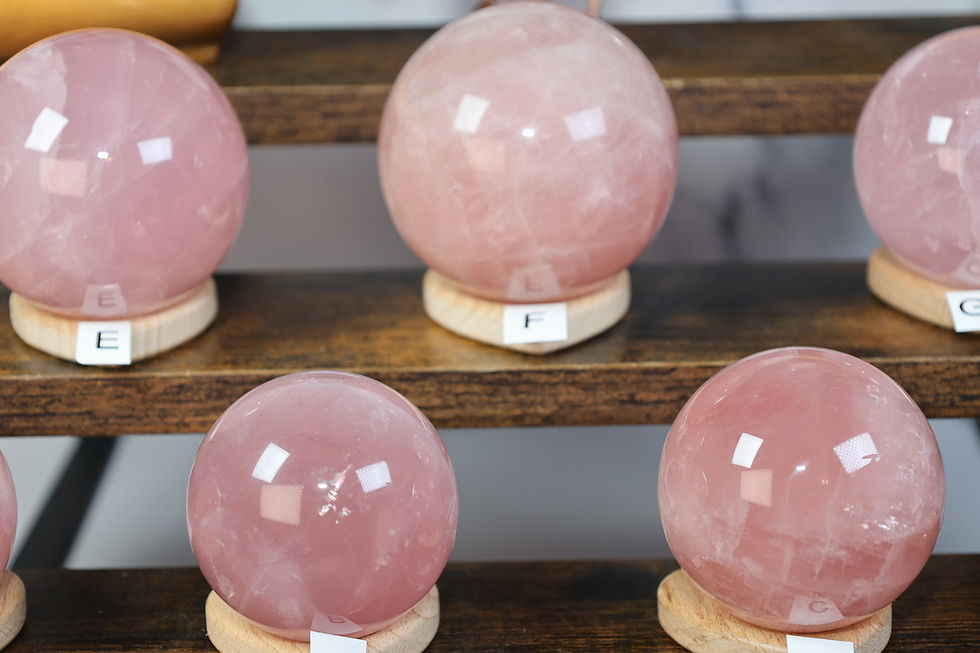 🌸 Rose Quartz Spheres – Divine Love in Every Facet