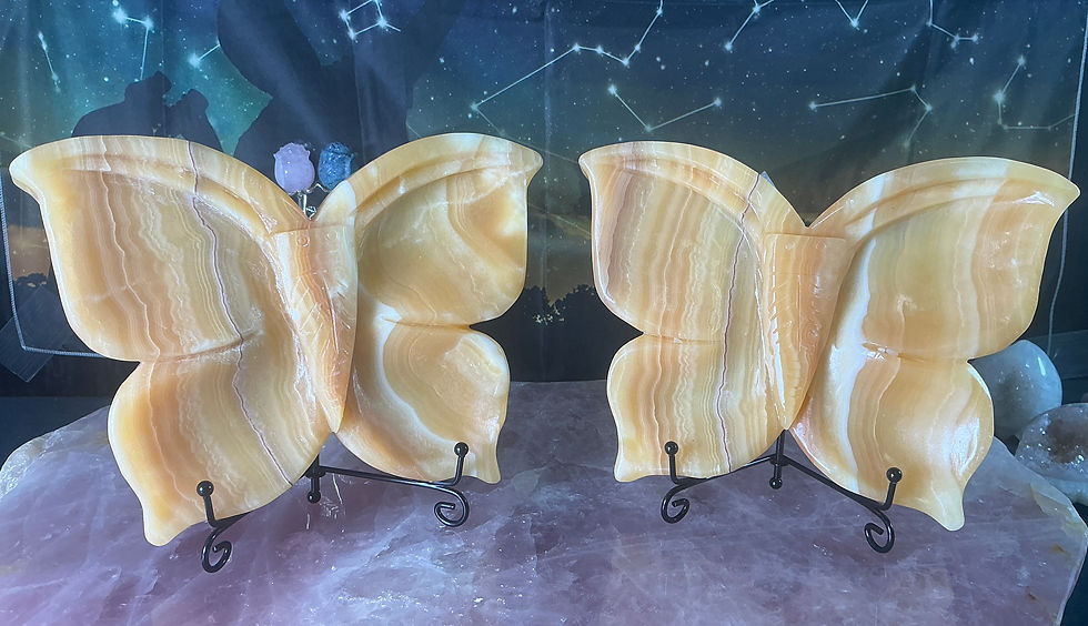 Thumbnail: 🦋 Golden Monarch Orange Calcite Butterfly Statement Piece