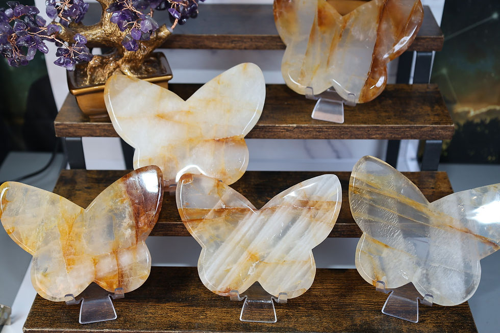 Thumbnail: 🦋 Golden Healer & Fire Quartz Crystal Butterflies