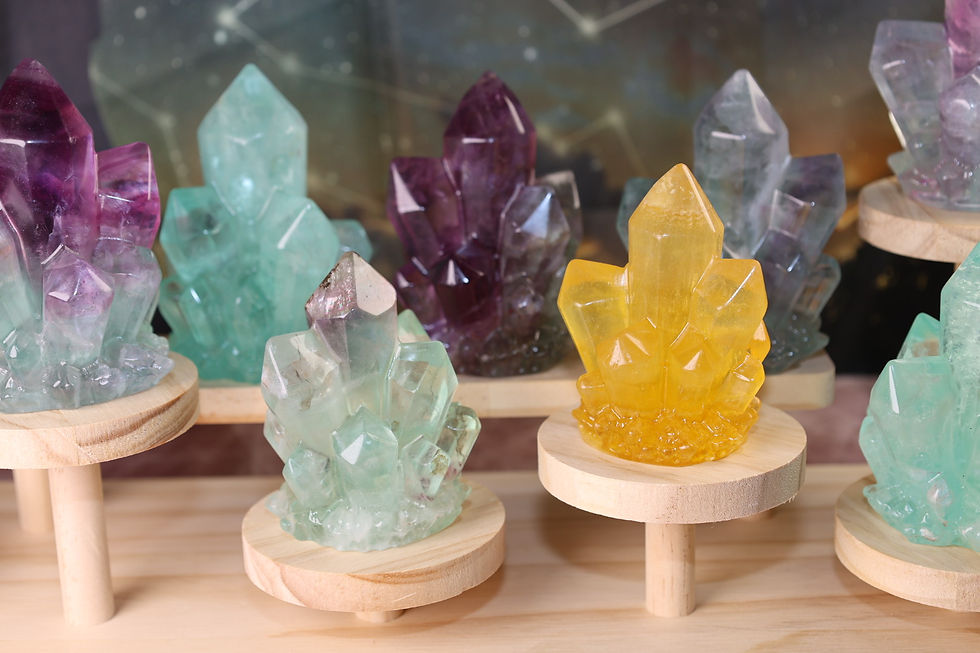 Thumbnail: 🌈✨ Rainbow Fluorite Crystal Cluster Points | Premium Polish |