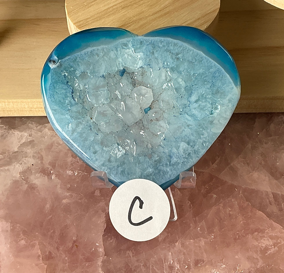 Thumbnail: 💙 “Azure Heartlight Collection” – Blue Agate Druzy Hearts