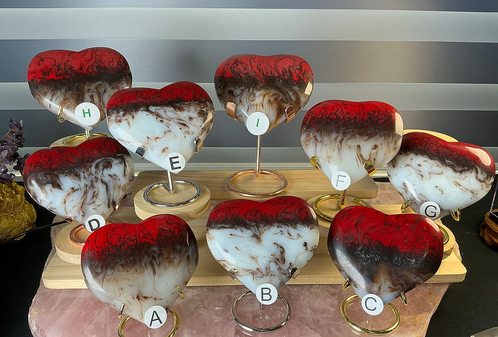 Thumbnail: Chicken Blood Agate Heart Collection