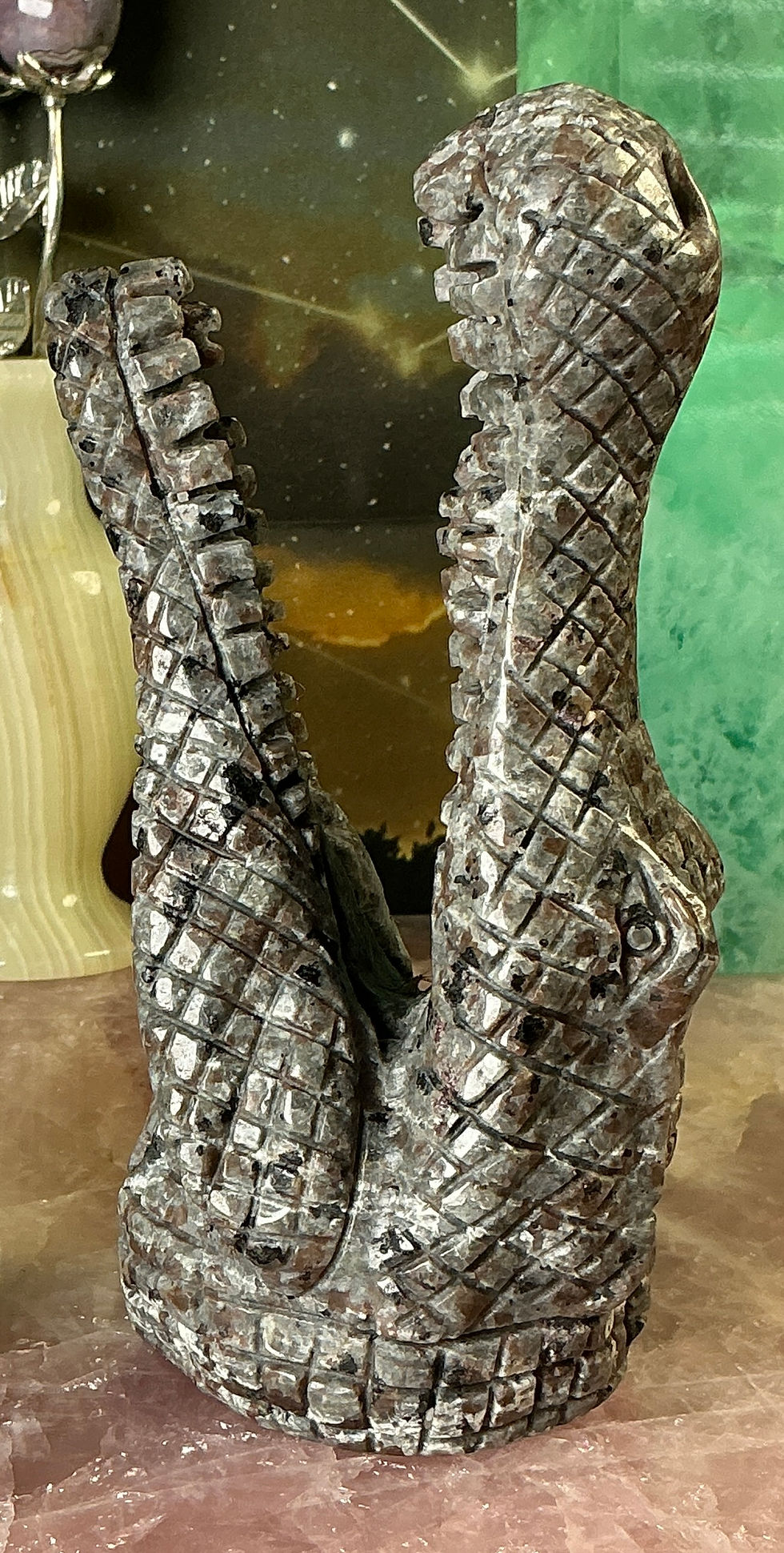 Thumbnail: 🐊 Hand-Carved Crystal Crocodile Carvings