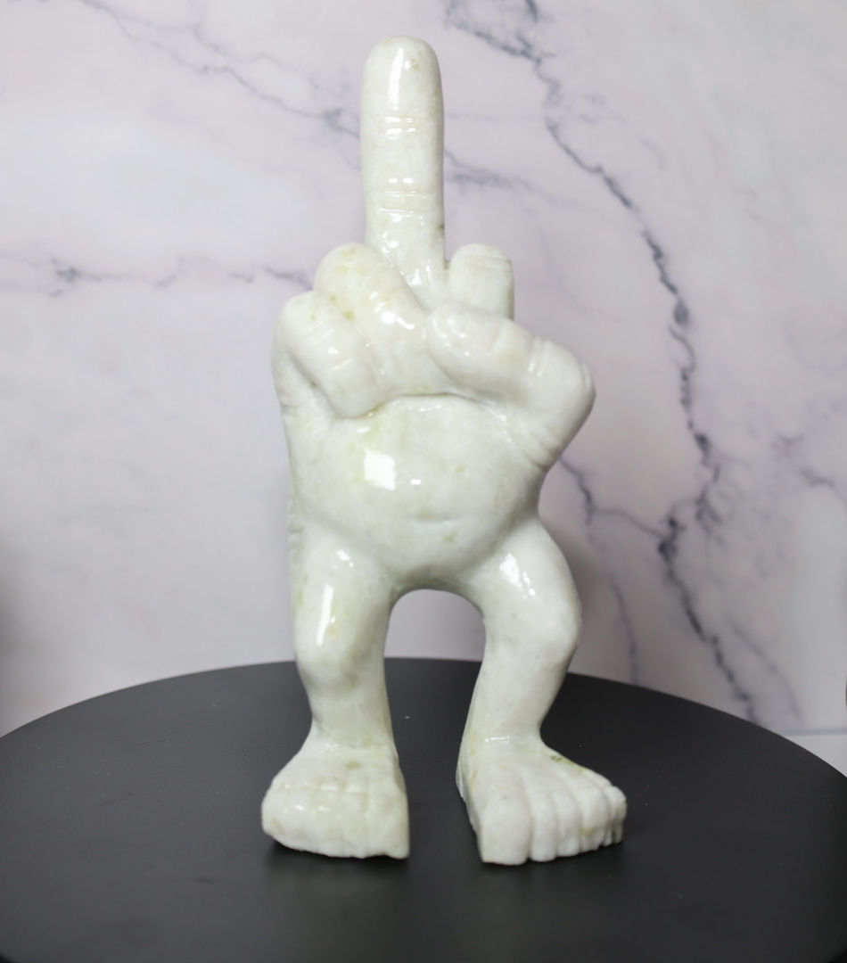 Thumbnail: No Bad Vibes Collection – Natural Crystal Middle Finger Carvings