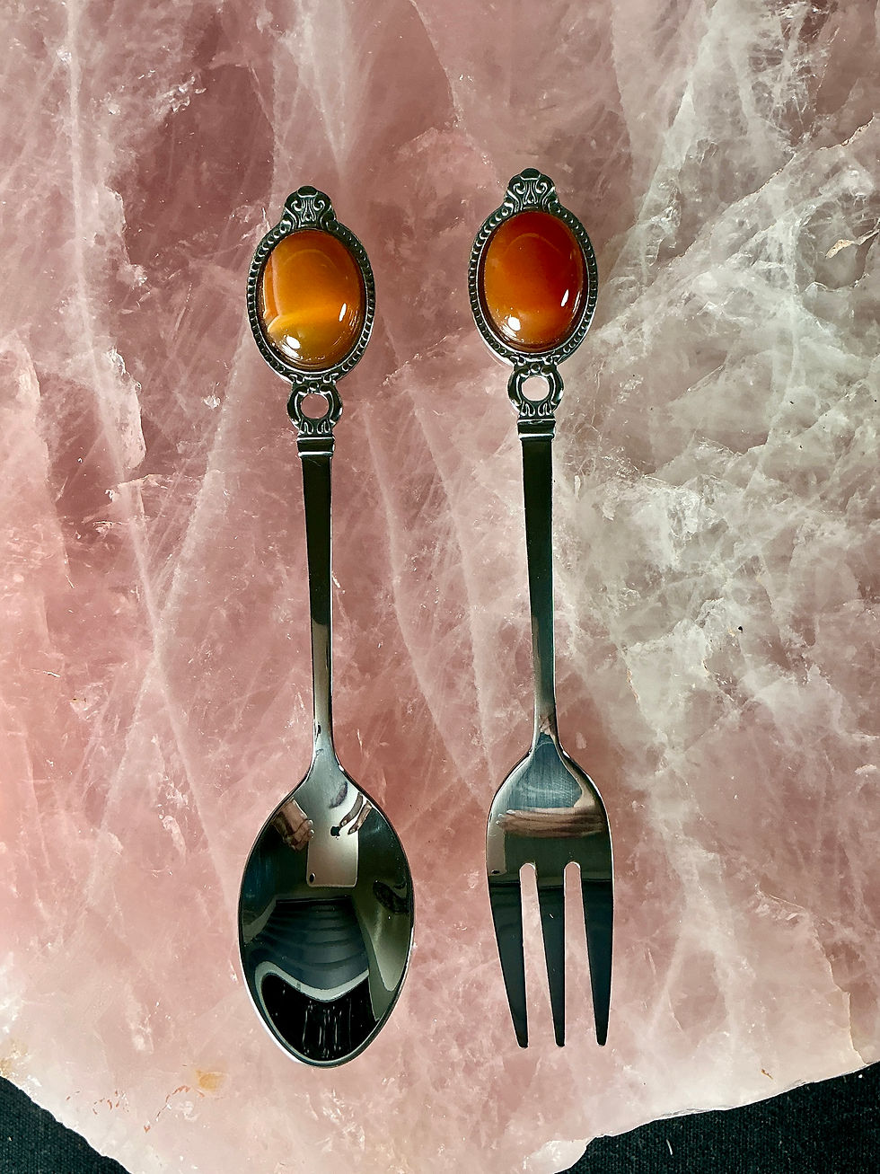 Thumbnail: ✨ Artisan Crystal Spoon and Fork Set ✨