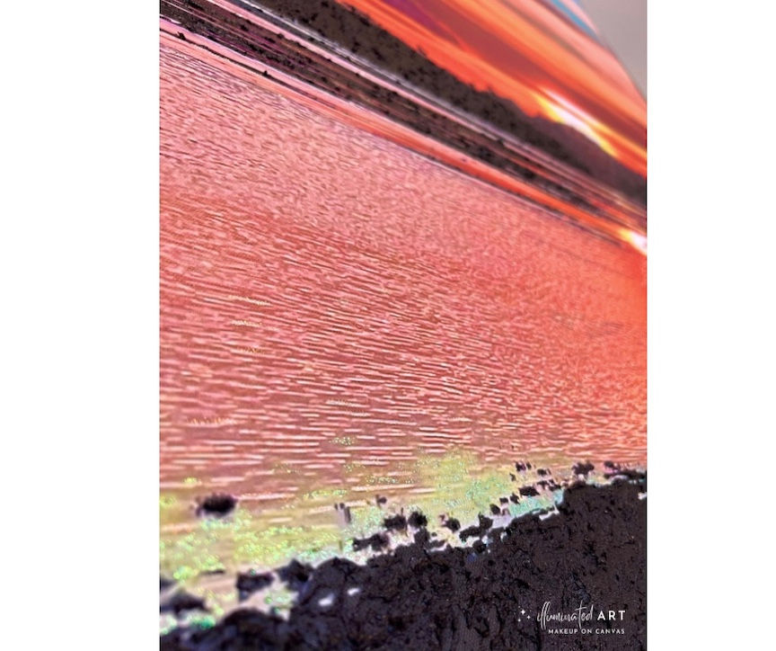 サムネイル： 夕焼けの陰影 30" x 40"